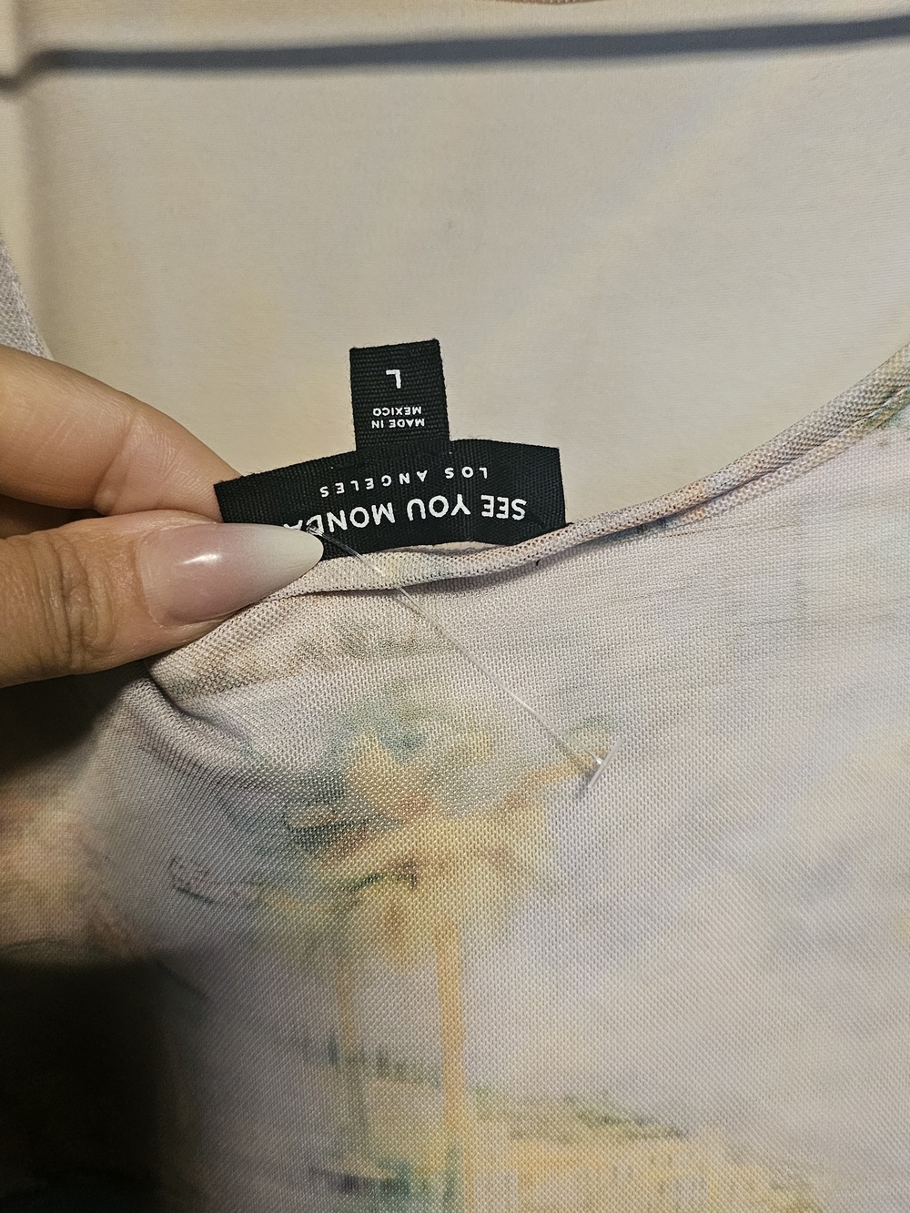 See You Monday Pastel Scenic Print Maxi Dress - Pink, Yellow, Blue - Picture 4 of 4